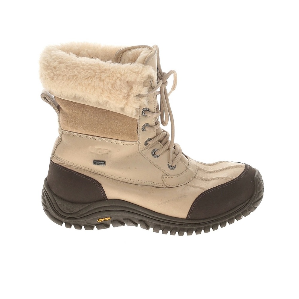 UGG Australia Tan and Brown Winter Boots with Rugged Sole